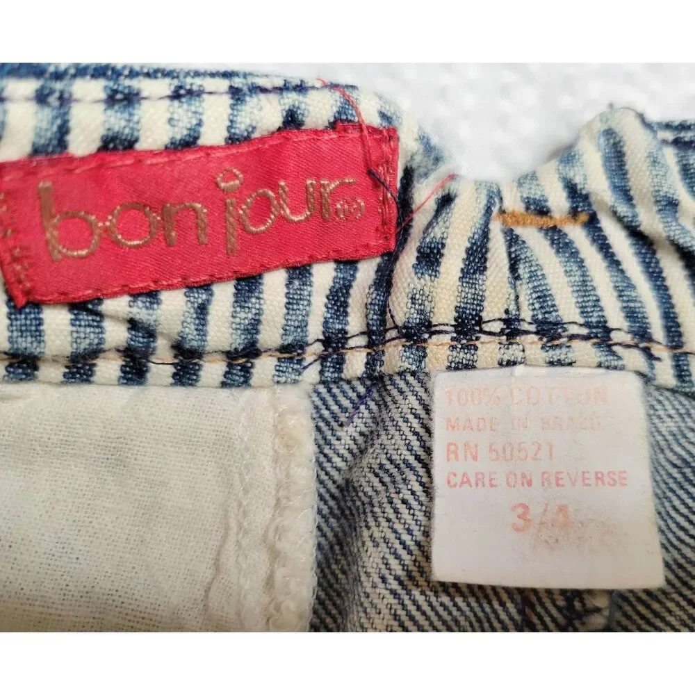 Retro Vintage boho 1970s denim acid wash jean skirt skirt size 3/4 - Picture 9 of 10